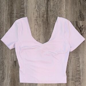 Lululemon Athletica Light Purple V-Neck Align